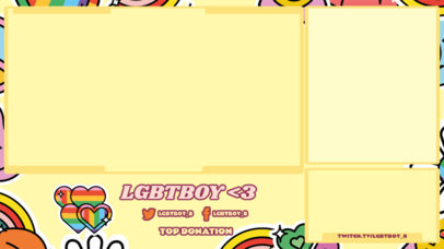 Cool Twitch Overlay Creator for an LGBTQ Streamer