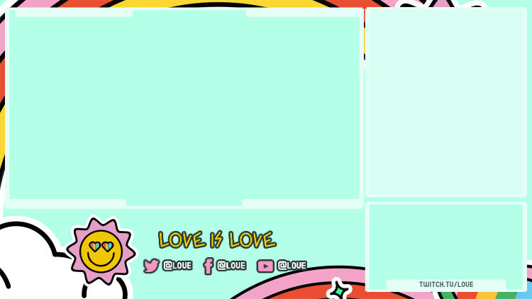 Placeit - LGBTQ-Themed Twitch Overlay Creator Celebrating Love