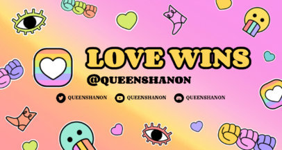 Fun Twitch Banner Maker For An LGBTQ Gaming Streamer