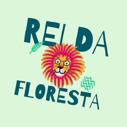 Kids' Apparel Logo Maker Featuring a Lion Illustration 