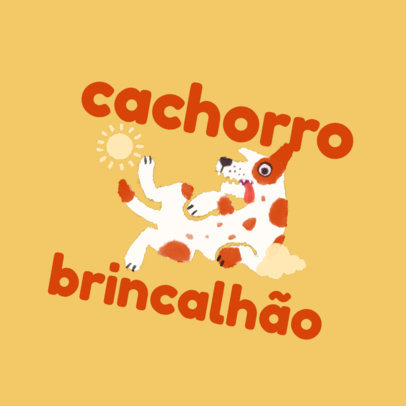 Logo Generator for Kids' Apparel Brands Featuring a Dog Graphic 