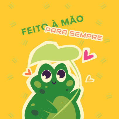 Kids Clothing Brand Logo Template Featuring a Cute Frog