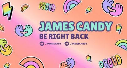 LGBTQ Pride-Themed Twitch Banner Maker with Fun Sticker Icons