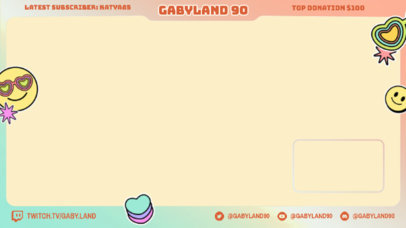 LGBTQ-Themed Twitch Overlay Template with a Color Gradient Theme 3587g