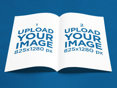 Frontal Mockup of a Magazine Lying on a Solid Color Surface a15292