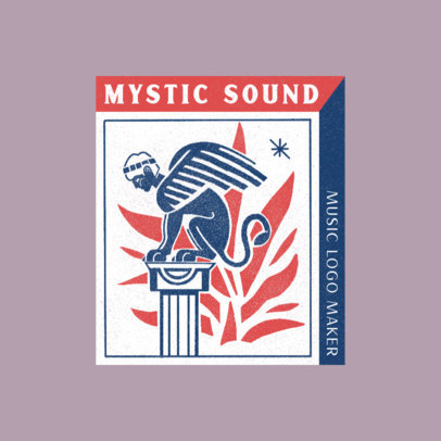 Logo Maker for Indie Music Projects Featuring a Winged Sphinx Graphic 4258f
