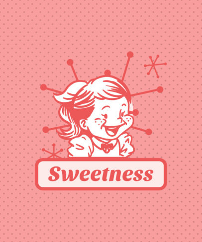 Retro Illustration T-Shirt Design Maker with Badges