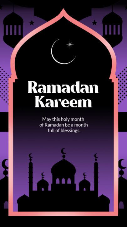Instagram Story Design Template Featuring a Ramadan Theme