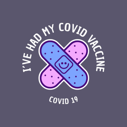 T-Shirt Design Maker Featuring COVID-19 Vaccine-Themed Stickers 