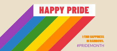 Facebook Cover Design Maker with Rainbow Graphics to Celebrate Pride Month