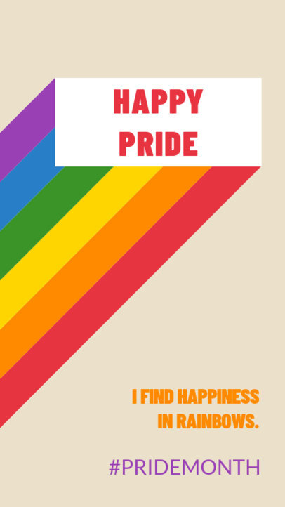 Instagram Story Design Maker with Rainbow Graphics to Celebrate Pride Month