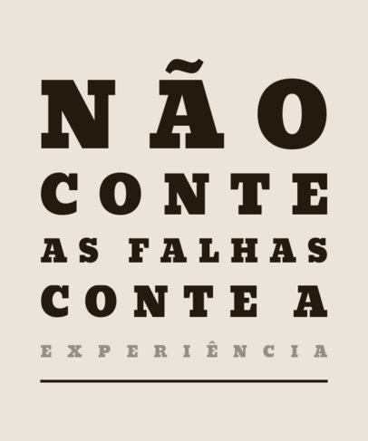 Snellen Chart-Style T-Shirt Design Maker with a Positive Quote