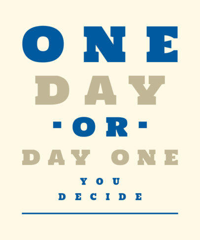 Trendy T-Shirt Design Maker with a Quote in a Snellen Chart Layout