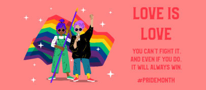 Facebook Cover Design Template Featuring a Pride Month Theme