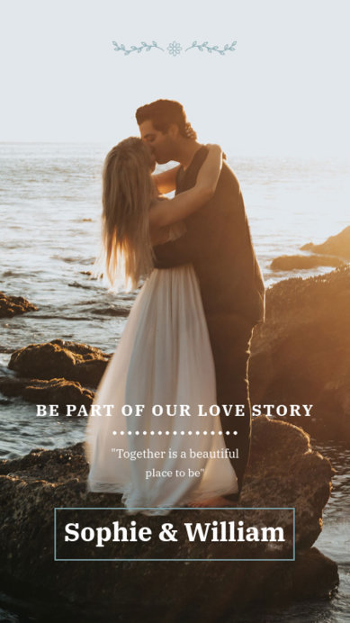 Online Instagram Story Maker with a Wedding Photograph
