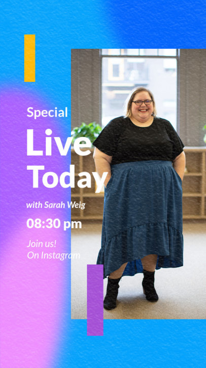 Instagram Story Design Maker for a Live with a Special Guest