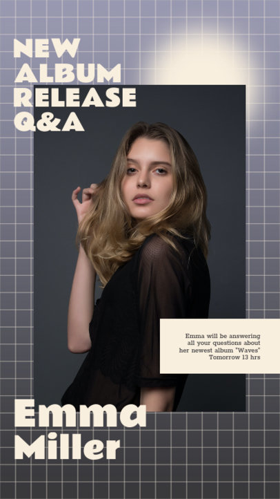 Instagram Story Design Maker to Announce a Musician's Live Q&A