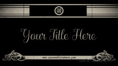Vintage Intro Video Maker with a Silent Film Aesthetic