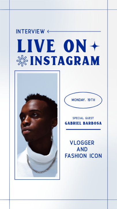 Instagram Story Maker to Announce a Live Interview With a Fashion Icon 