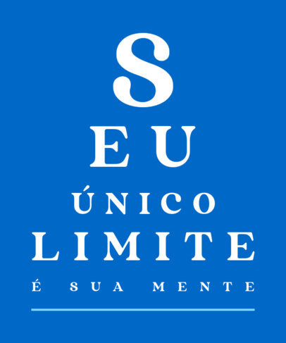 T-Shirt Design Generator with an Uplifting Quote in an Eye Chart Layout