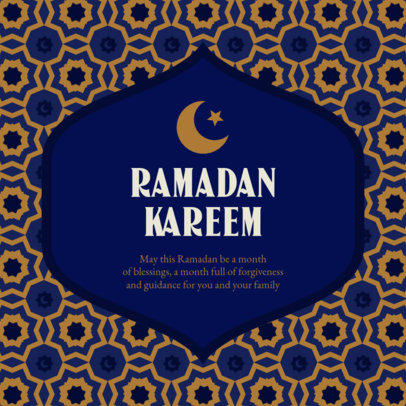 Instagram Post Maker Featuring Ramadan-Inspired Patterns 3611
