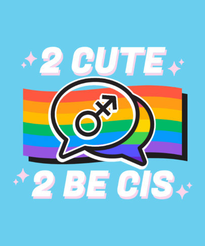 Gender-Identity-Themed T-Shirt with a Pride-Themed Graphic