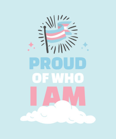 T-Shirt Design Template Featuring LGBT Flags and Quotes