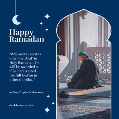 Instagram Post Template Featuring a Ramadan-Themed Quote 3879a-el1