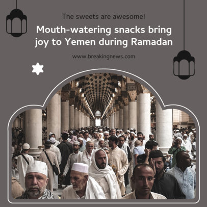 Instagram Post Template with a Ramadan's Interesting Fact 3883e-el1