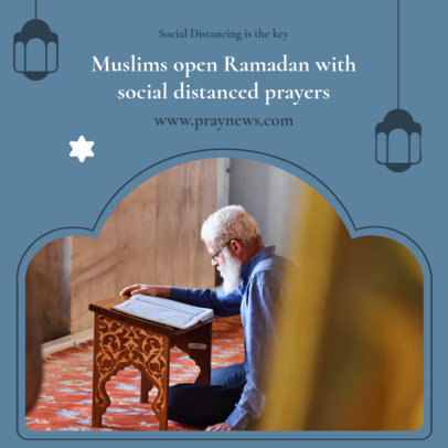 Ramadan-Themed Instagram Post Maker with a Fact About Praying 3883f-el1