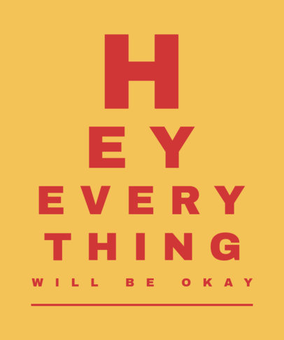 Quote T-Shirt Design Creator Featuring an Optometrist Chart Layout