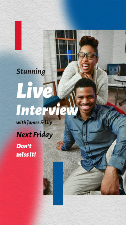 Cool Instagram Story Design Generator for Live Interviews 