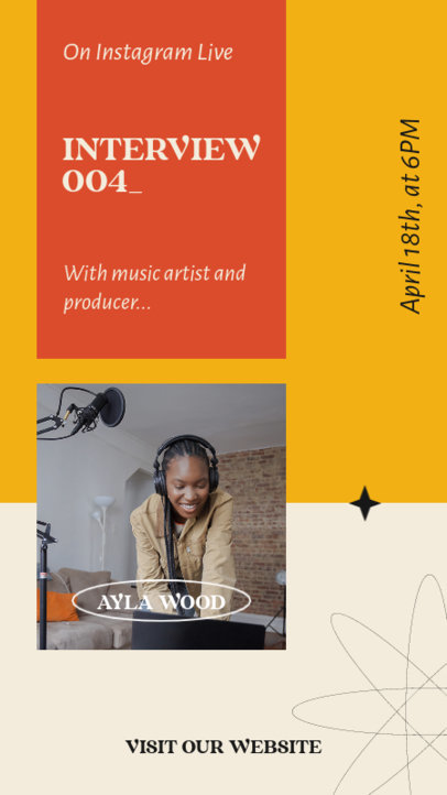 Instagram Story Maker for a Live Interview with a Music Producer 3822a-el1