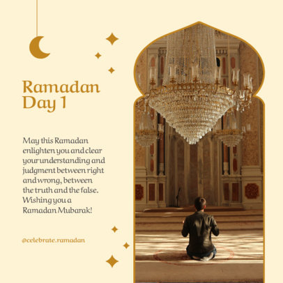 Instagram Post Maker for Ramadan Featuring Quotes and Crescent Moon Graphics 3879b-el1