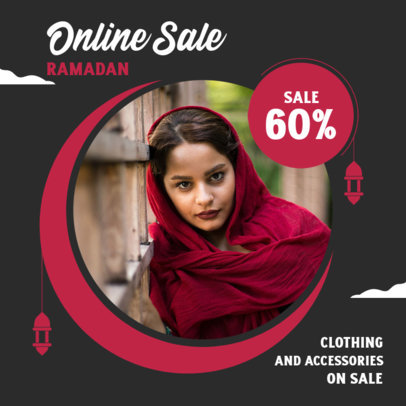 Instagram Post Design Template for a Ramadan Online Sale 3881c-el1