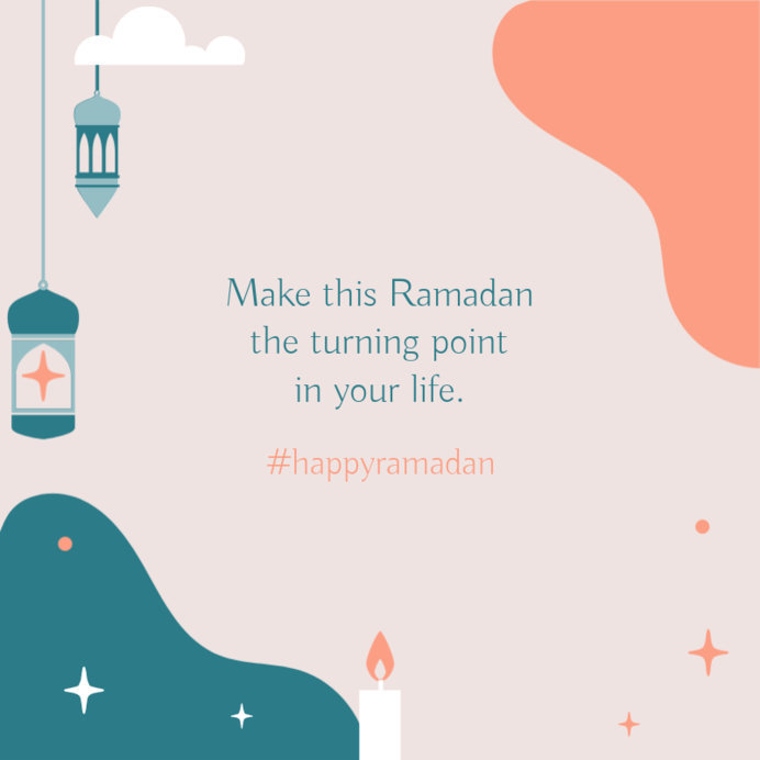 Instagram Post Creator with a Happy Ramadan Hashtag