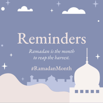 Instagram Post Template with a Ramadan Reminder 3612e