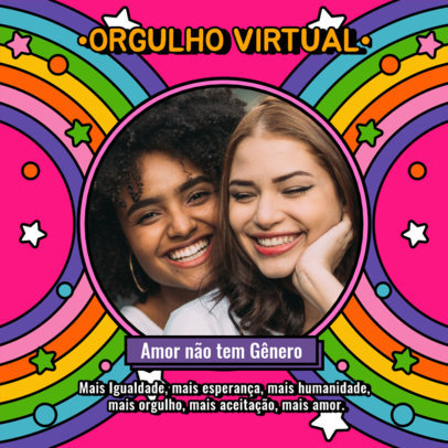 Instagram Post Maker for LGBTQ Pride Month Featuring Colorful Graphics and Quotes 