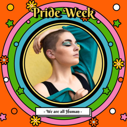 LGBT-Themed Instagram Post Maker With Pictures and Colorful Backgrounds 