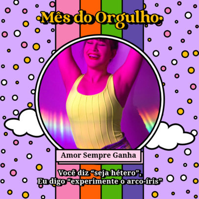 LGBT Pride Month-Themed Instagram Post Template With Fun Backgrounds 