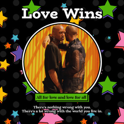 Instagram Post Generator to Celebrate LGBT Pride Month Featuring Star Graphics