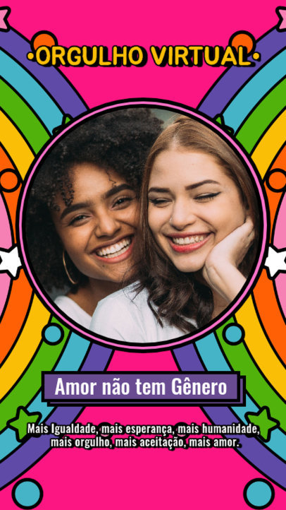 Instagram Story Generator for LGBTQ Pride Month Featuring Colorful Graphics and Quotes 