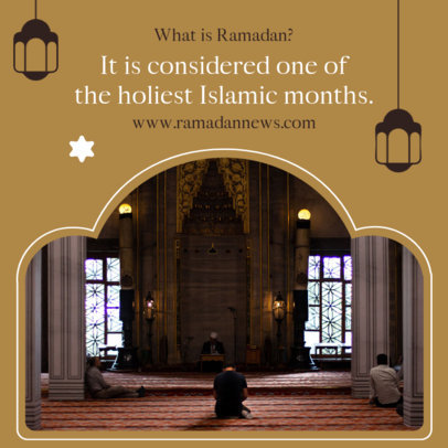 Instagram Post Generator with a Short Text of Ramadan 3883a-el1