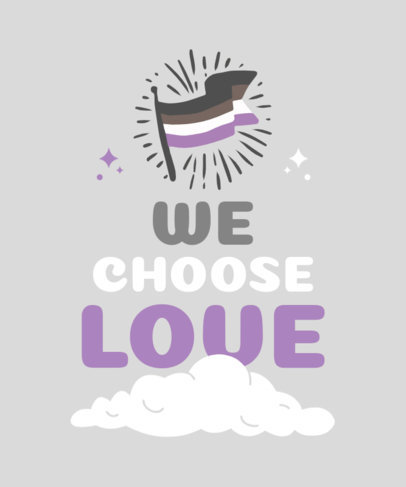 LGBT T-Shirt Design Generator with a Loving Quote and a Flag Icon