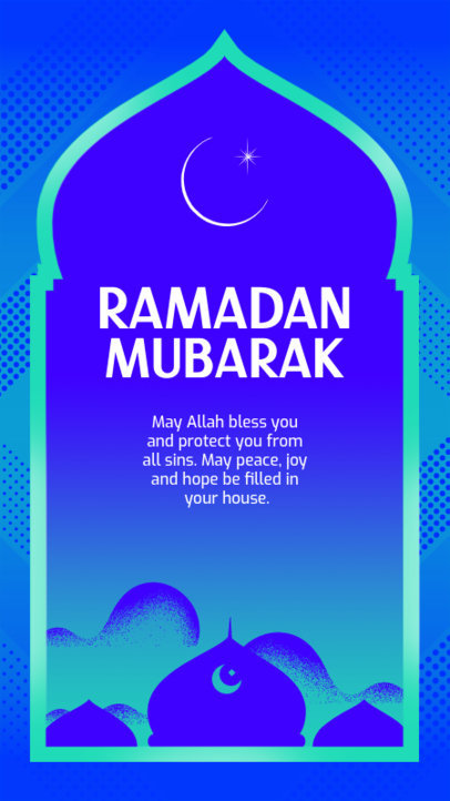 Instagram Story Design Template Featuring a Ramadan Quote