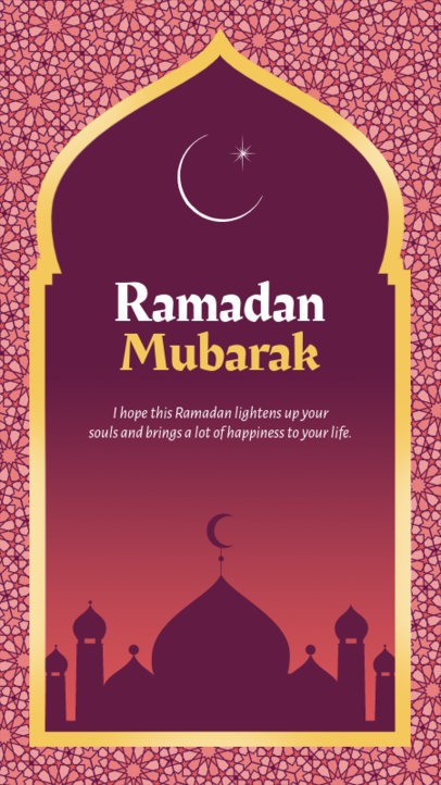 Ramadan-Themed Instagram Story Template Featuring a Quote