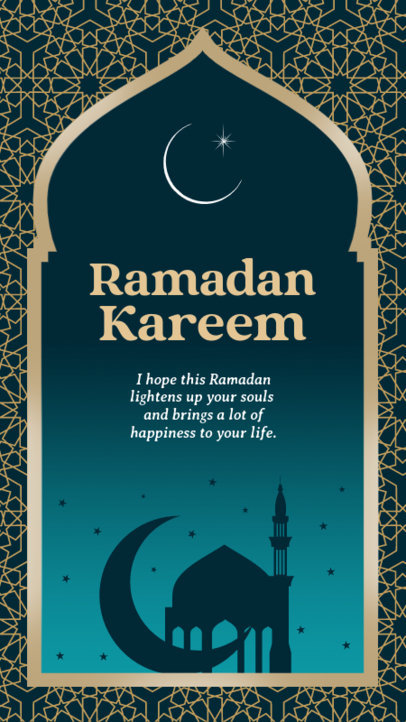 Instagram Story Generator Featuring a Quote About Ramadan