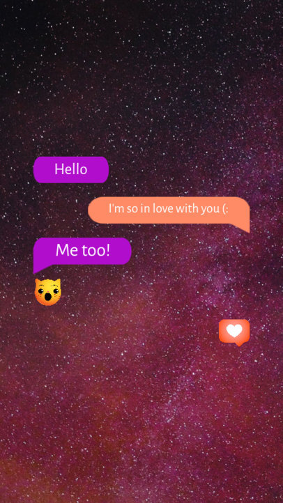 Instagram Story Generator Featuring a Romantic WhatsApp-Inspired Text Conversation 