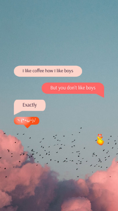 Instagram Story Template With a Funny WhatsApp-Inspired Text Conversation 