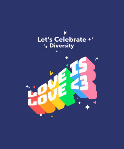 LGBTQ T-Shirt Design Maker Featuring Colorful Bold Fonts 